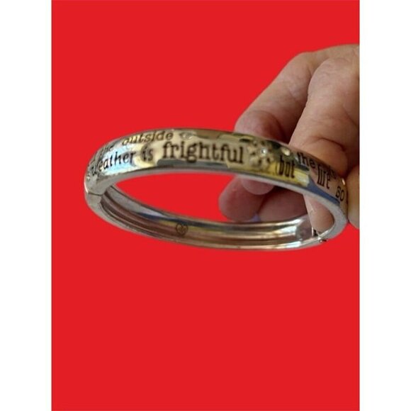 Brighton silver plated B jolly snowman frosty pendant necklace and Cuff Bracelet - Picture 5 of 12